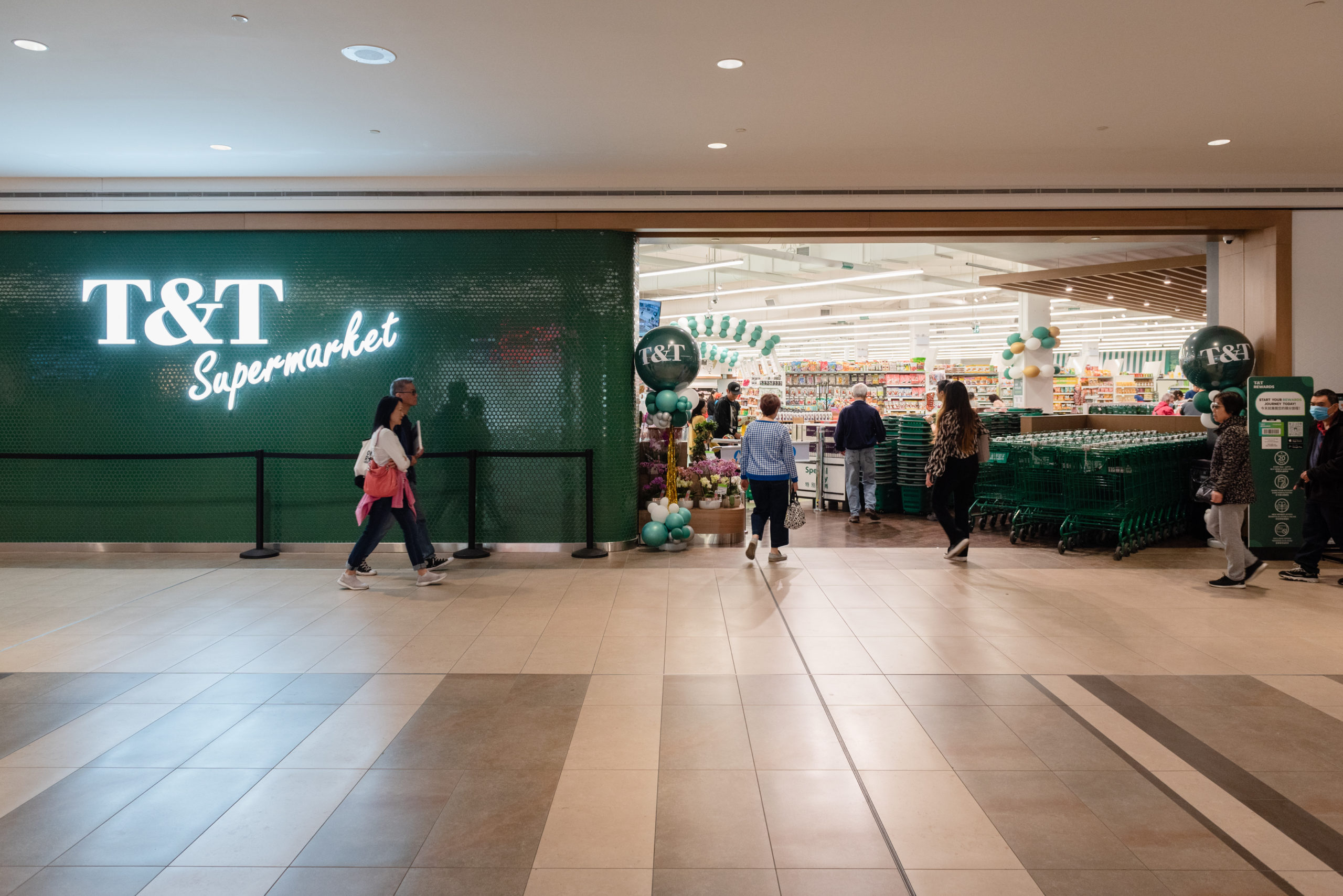 The entrance to Fairview Mall's T&T location