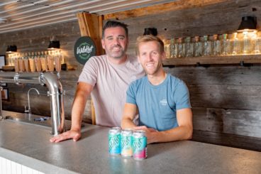 Taylor McIndless and Ryan Fowler, owners of Wild Lot Farm Distillery in Prince Edward County
